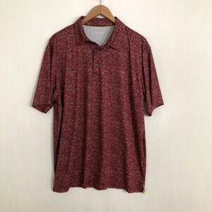 Maelreg Performance Polo Shirt Mens XL Short Sleeve Geometric AOP Golf Preppy